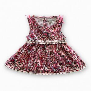 Lucky Brand Toddler Girl Sleeveless Paisley Top Size 24 Months